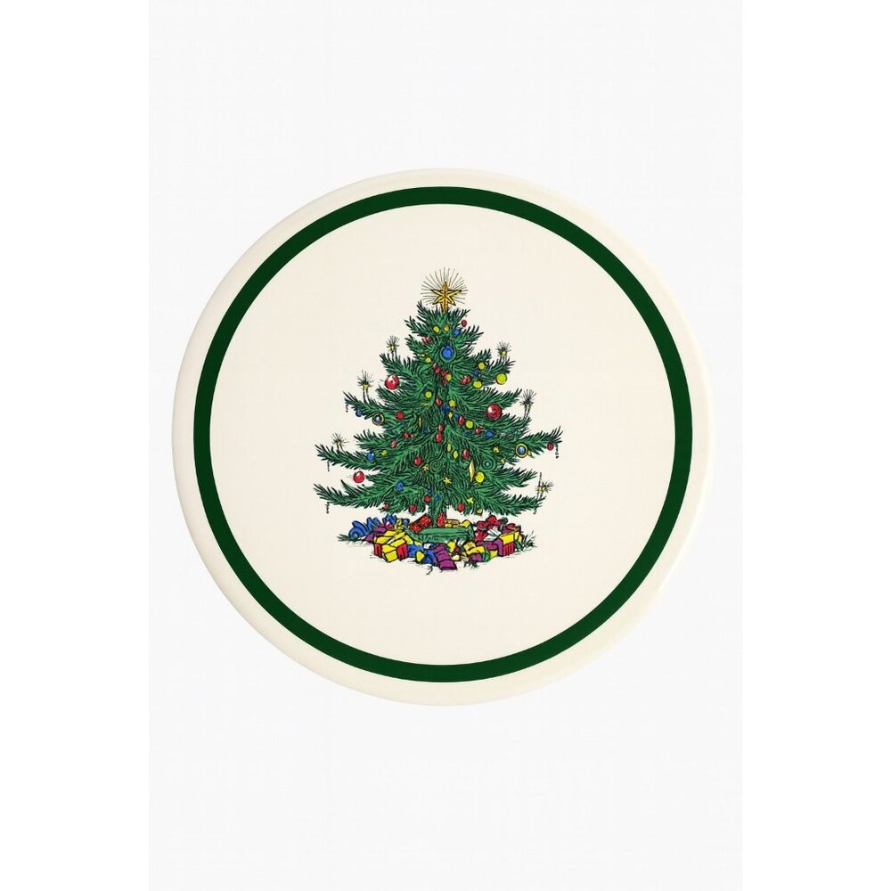 Trivet Hot Plate Christmas Tree Cuthbertson Porcelain Ceramic Holiday Decor